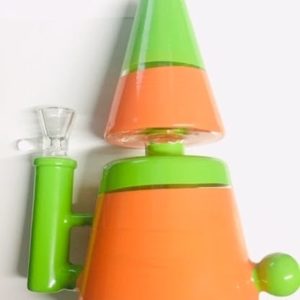$45 Orange & Green Cone Bong