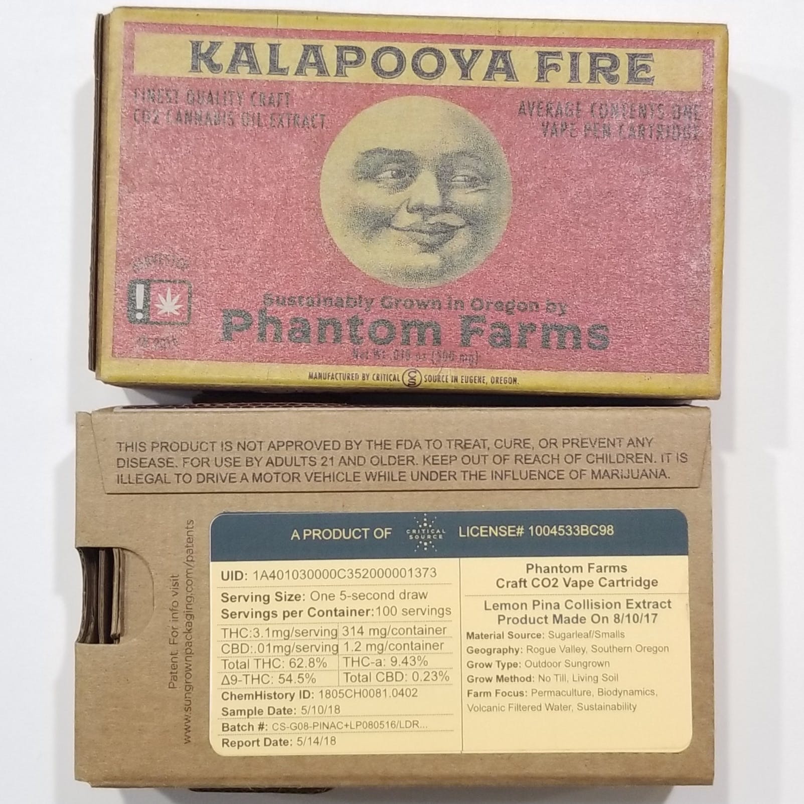 .5g Lemon Pina Collision Cartridge- Kalapooya Fire