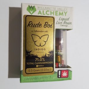 .5g Rude Boi Live Resin Cartridge- Willamette Valley Alchemy