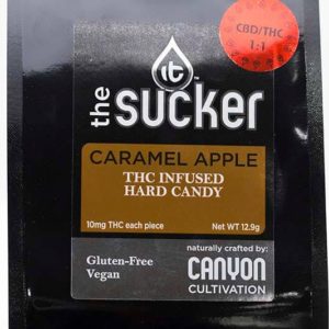 10 mg Canyon Cult THC/CBD 1:1 ratio Sucker (Caramel Apple)