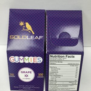 10-Pack Grape Gummy - Gold Leaf