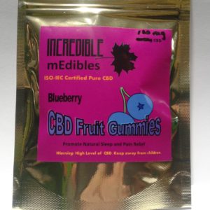 100 mg Pure CBD [only] Fruit gummy-Blueberry-10 pieces-10 mg each