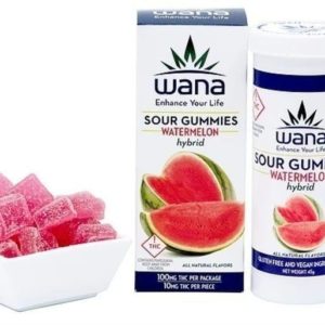 100 mg Wana Sour Gummies Watermelon