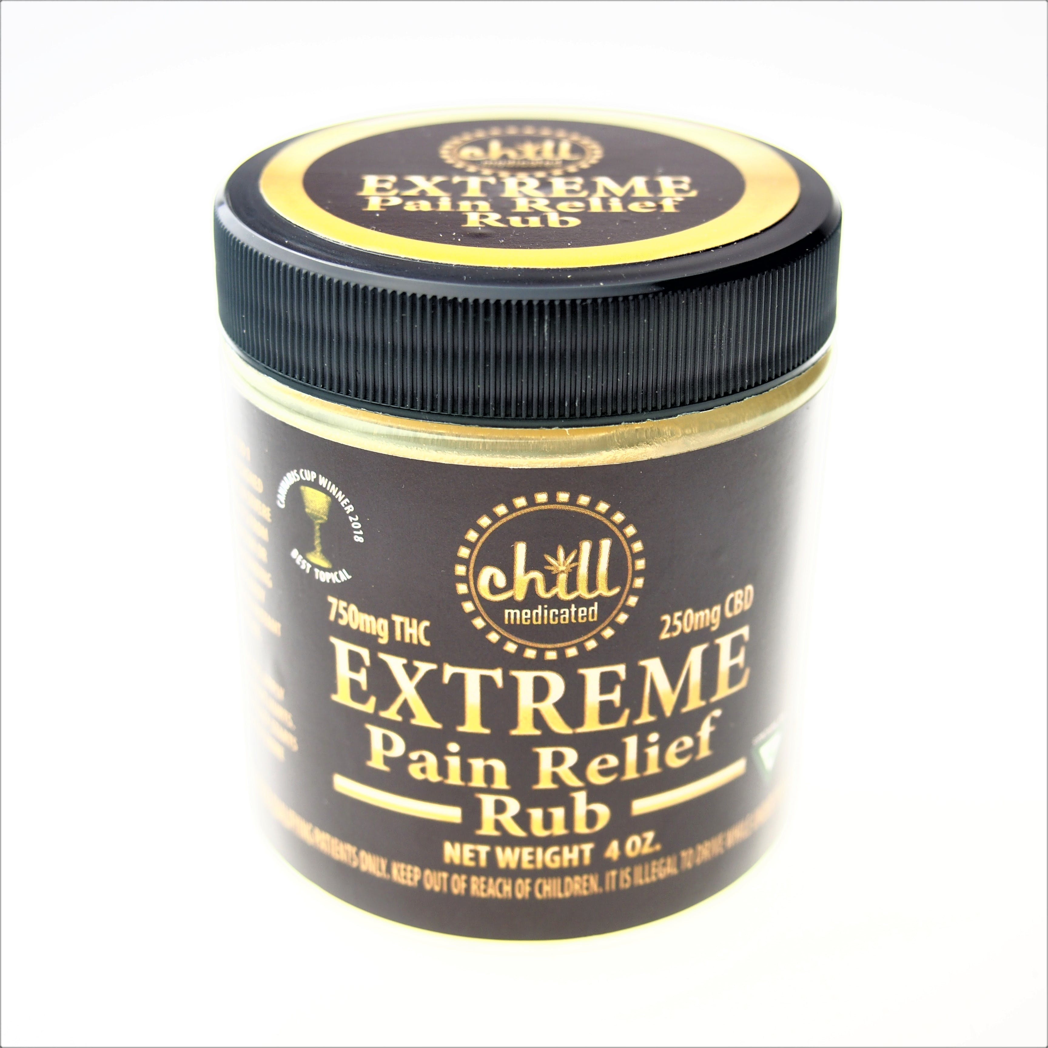 1000mg Extreme Pain Relief Rub - Chill Medicated
