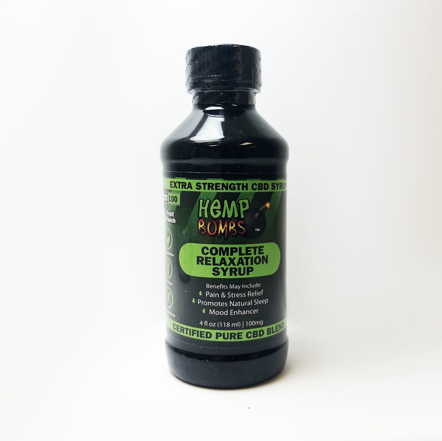 100mg CBD Fruit Punch Relaxation Syrup