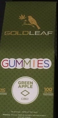 100mg Green Apple Goldleaf Gummies