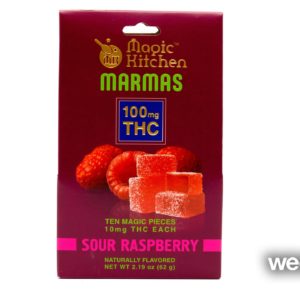 100mg THC Sour Raspberry Marmas 10pk - NWCS