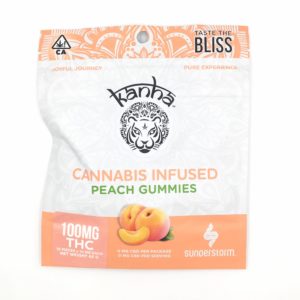 100mgTHC Peach Gummies - Kanha Treats