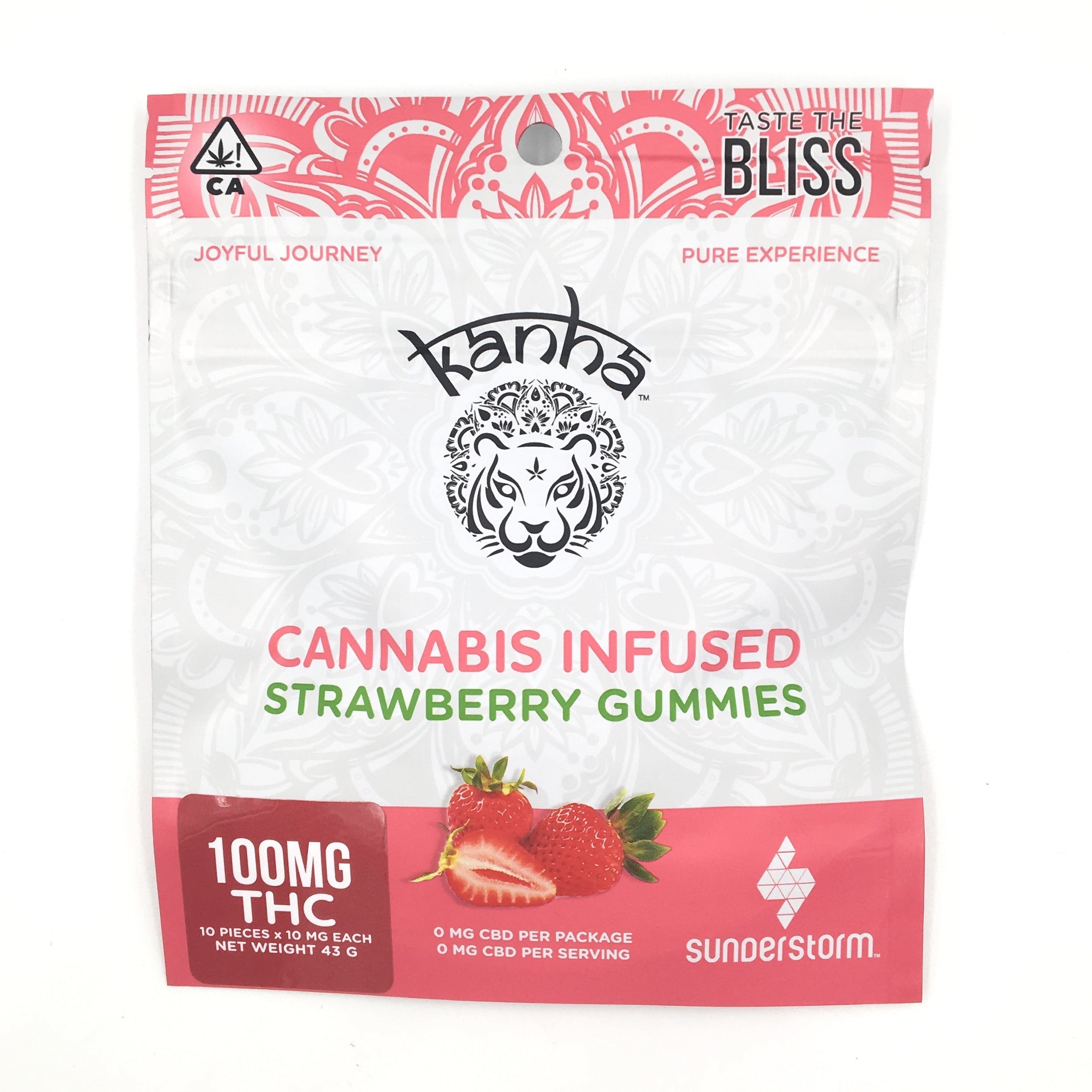 100mgTHC Strawberry Gummies - Kanha Treats