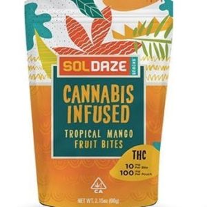100mgTHC Tropical Mango Fruit Bites - Sol Daze