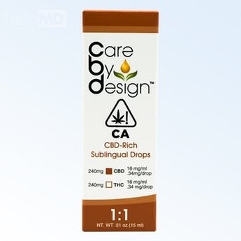1:1 CBD to THC Sublingual Drops [Care by Deisign]