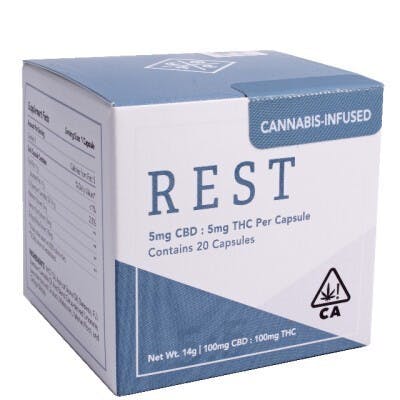 1:1 Rest Capsules 5mg:5mg by Cream of the Crop
