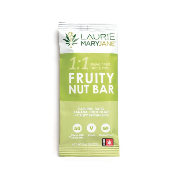 1:1 THC/CBD Fruity Nut Bar 50mg