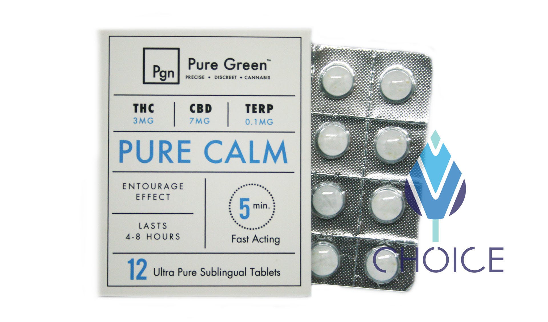 marijuana-dispensaries-choice-exit-145-in-jackson-12-pk-pure-calm-cbdthc-tablets-by-pure-green