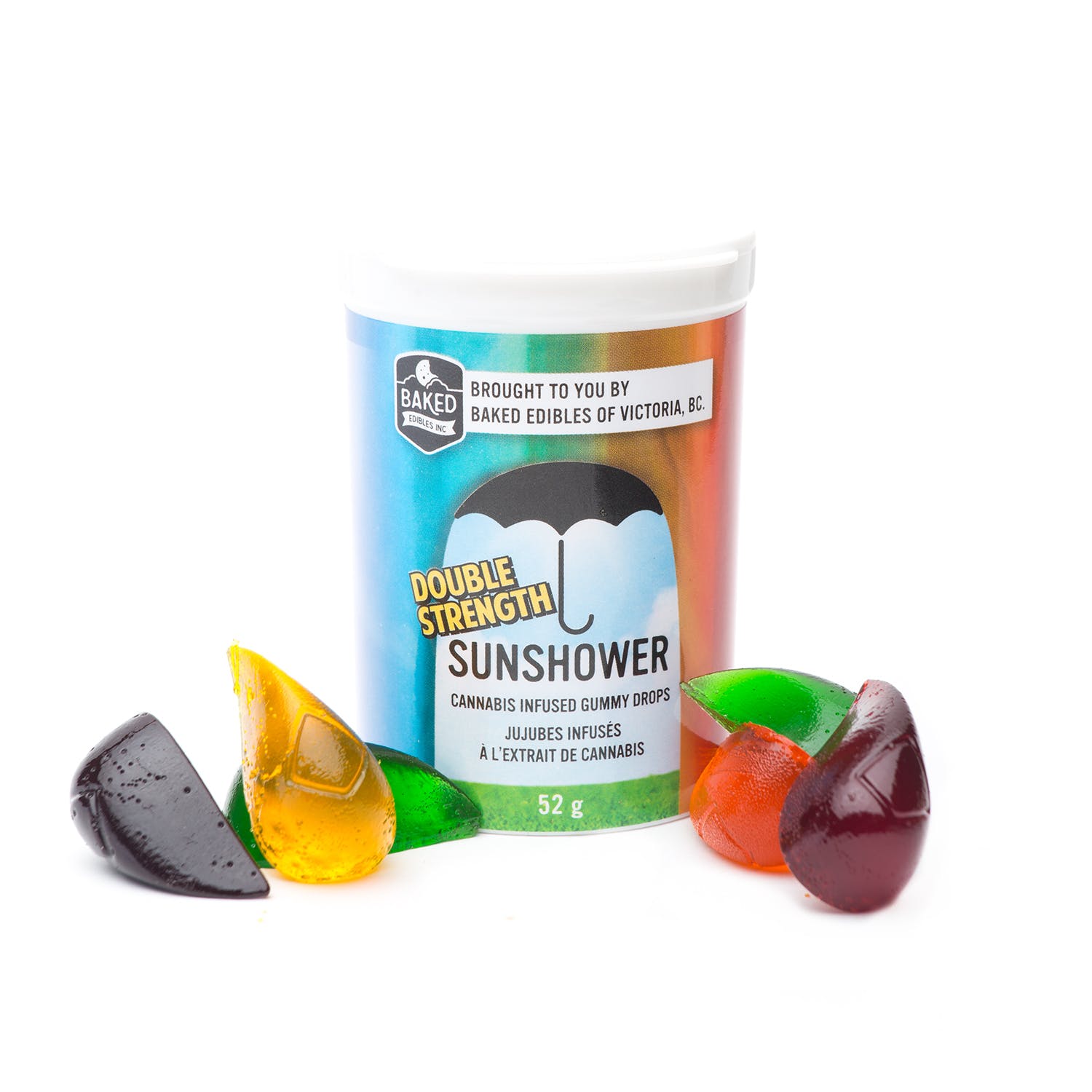 150mg THC Sunshower Gummies by Baked Edibles Inc.