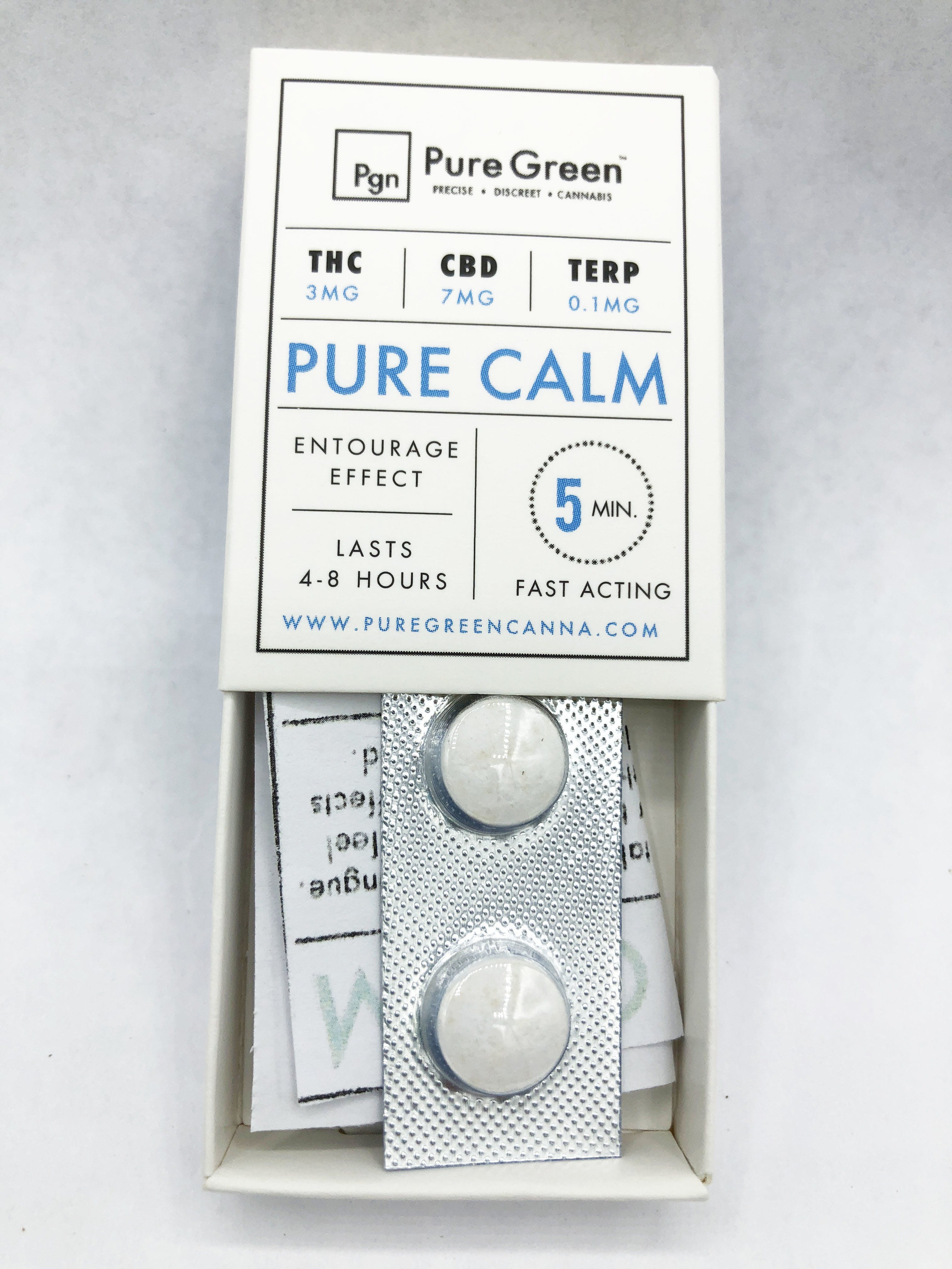 2 pk - Pure Calm - CBD/THC Tablets by Pure Green