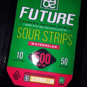 2020 Future - Cannabis Infused Watermelon Sour Strips - 500 mgs