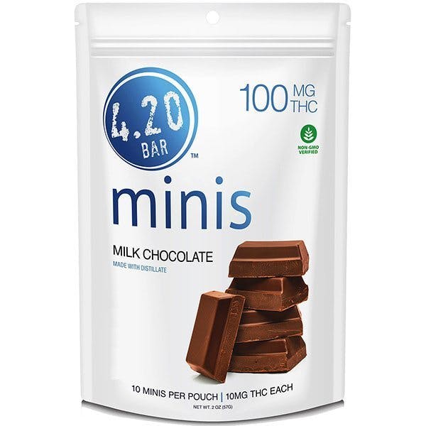 4.20 Bar Minis Milk Choco. – 100mg THC