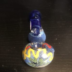 4.5" Assorted Frit Double Bowl Hand Pipe