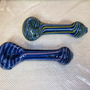4.5" Ring Striped Frit Hand Pipe Assorted Color