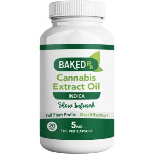 5mg THC Indica Capsules by Baked Edibles
