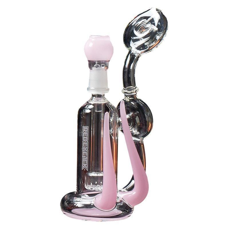7'' Horned Concentrate Bubbler - Pink -