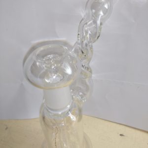 7" Twisted Tube 19mm Showerhead Bubbler Oil Rig