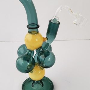 9.5" Teal Ball water pipe