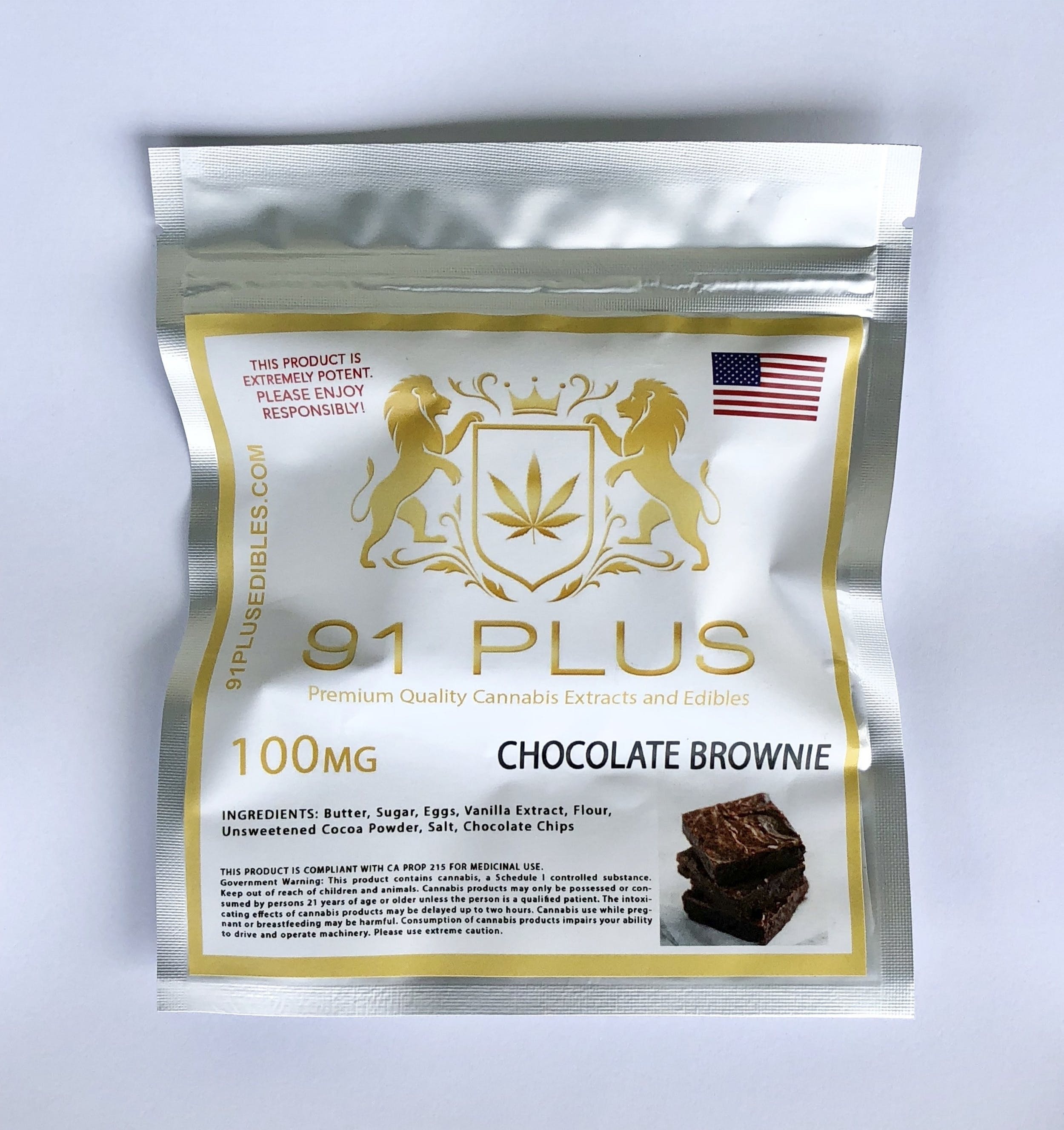 91 PLUS - Chocolate Brownie 100mg