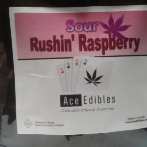 ACE EDIBLES-RUSHING RASPBERRY-[sour]-line-ACE EDIBLES-10-20MG PIECES