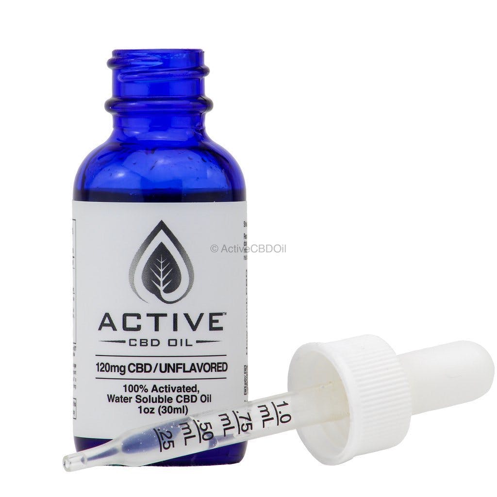 Active CBD Water Soluble Tincture-Unflavored 120mg
