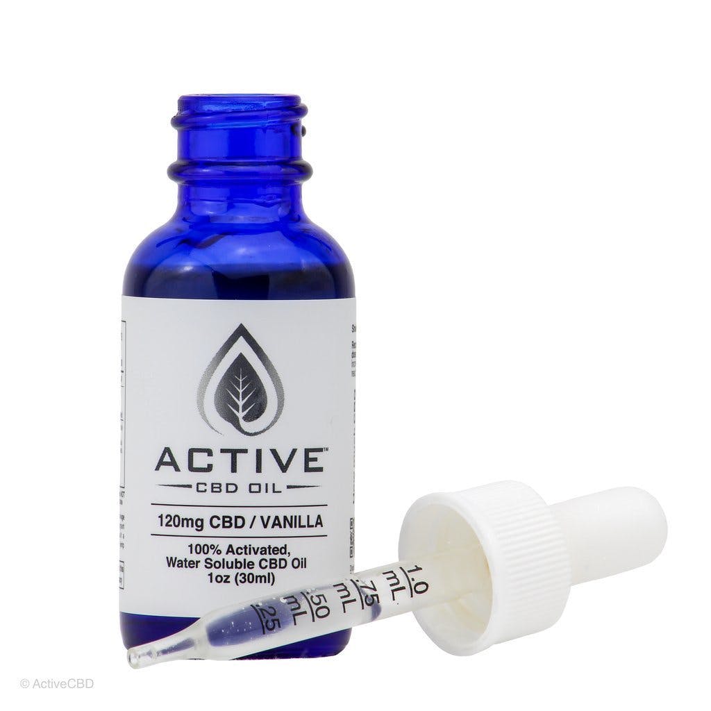 Active CBD Water Soluble Tincture - Vanilla 120mg