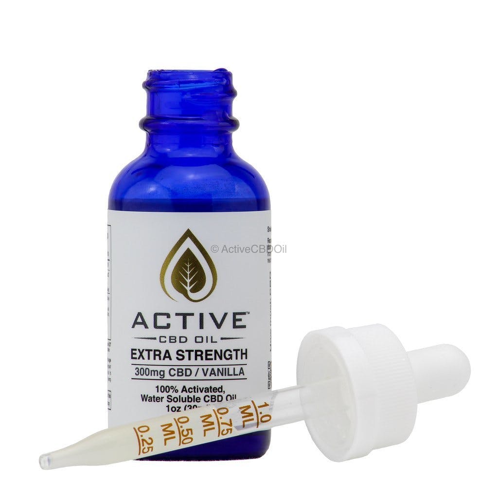 Active CBD Water Soluble Tincture - Vanilla 300mg