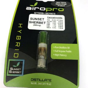 Airo Pro Strain Series - Sunset Sherbet distillate cartridge