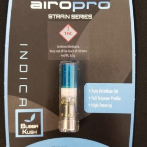 AiroPro - Bubba Kush Indica Distillate Cartridge | .5g