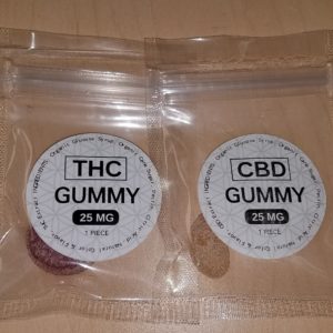 Alchemy 25mg THC or CBD Gummies