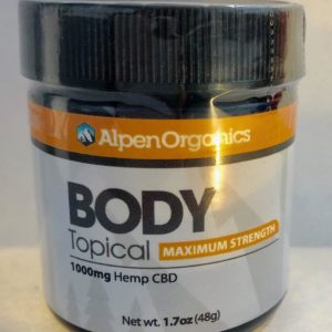 AlpenOrganics- Body Topical 1000mg