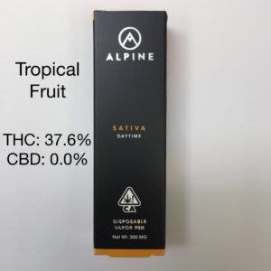 Alpine Tropical Fruit, Sativa, Disposable Vape Pen 0.3g