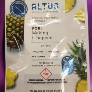 Altus 100mg Tropical Pineapple Sativa Gummies
