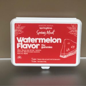Amedicanna 100mg Watermelon flavored gummys
