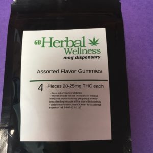 Arcadia Gummies, 4pk 20-25 mg THC