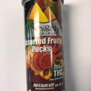 Assorted Fruity Pucks 250mg
