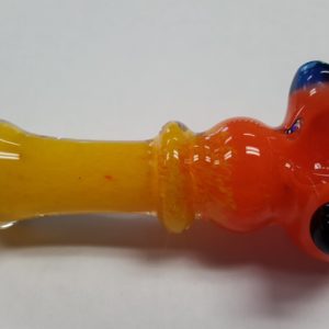 Assorted Multi Knocker 2 Color Frit Hand Pipe 4.5"