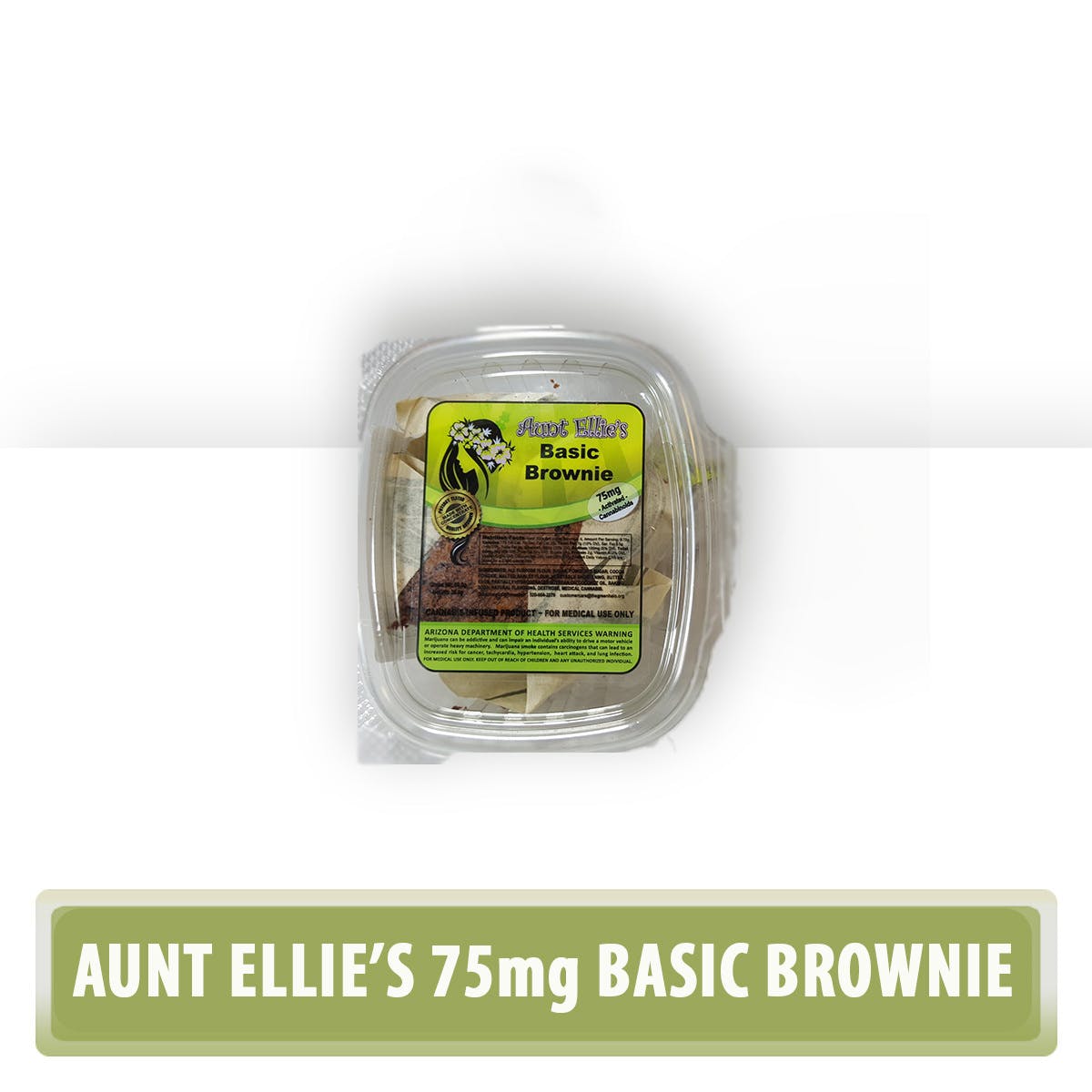 Aunt Ellie's Basic Brownie 75mg