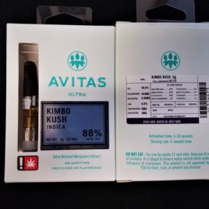 Avitas Ultra Kimbo Kush Cartridge 1g