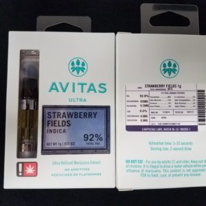 Avitas Ultra Strawberry Fields Cartridge 1g