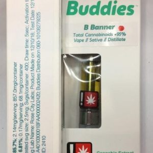 B Banner Distillate Vape Cartridge | Buddies Brand