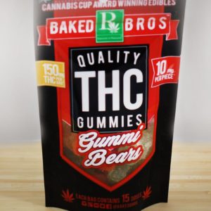 Baked Bros: 15PK THC Indica Gummi Bears 150MG