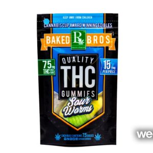 Baked Bros Sour Gummie Worms 150mg