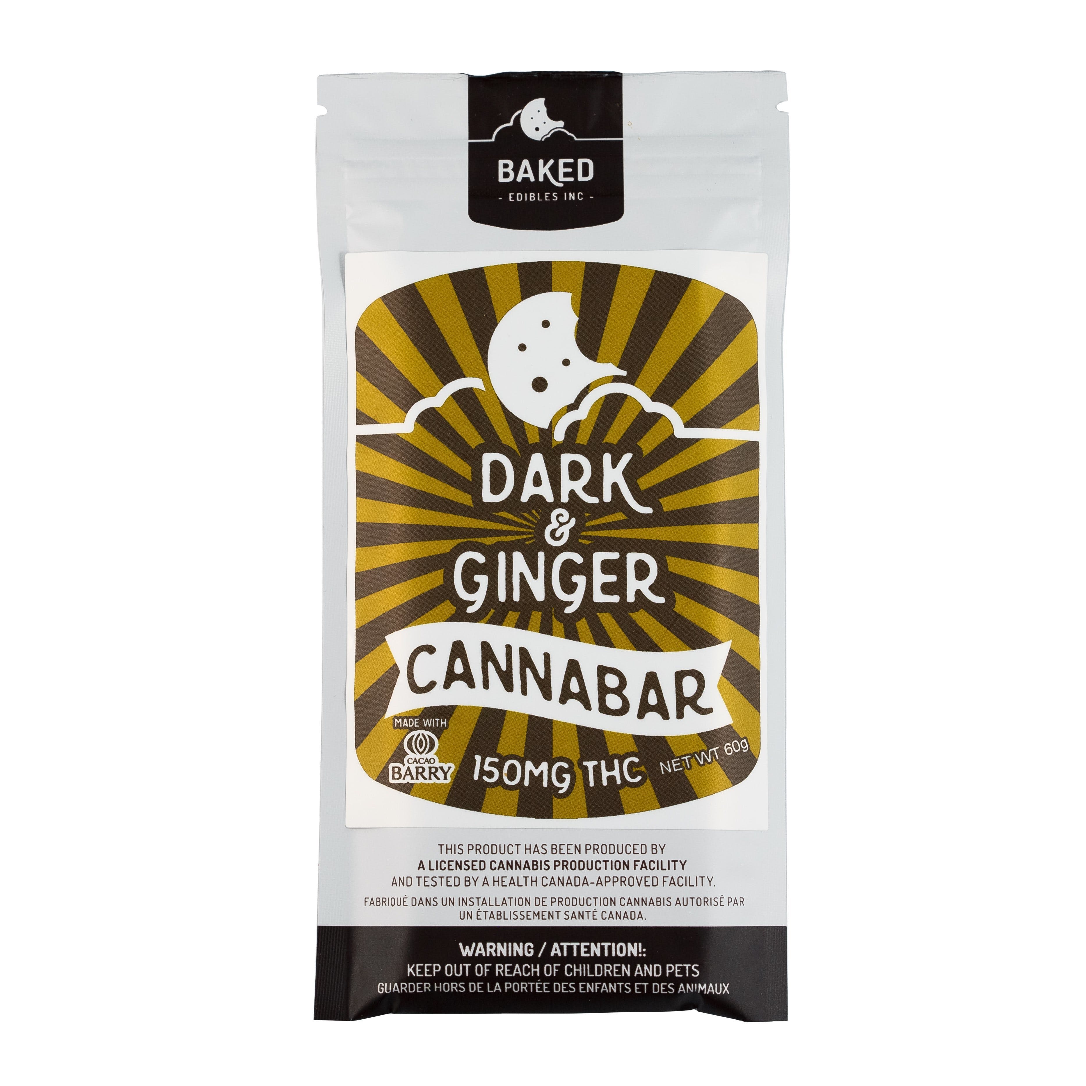 Baked Edible's Dark & Ginger Cannabar 150mg THC